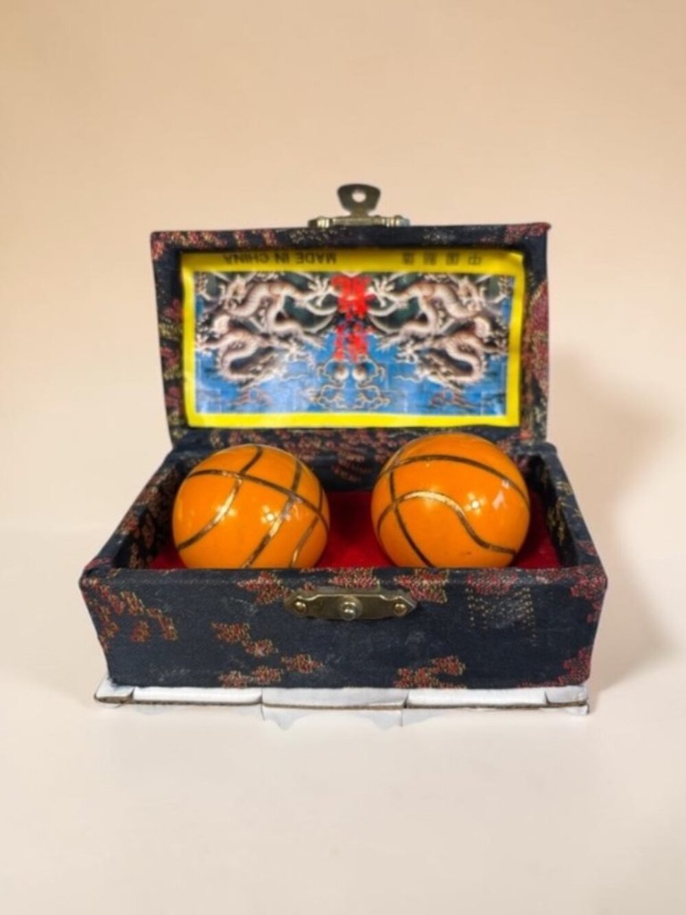 Vintage Basketball Baoding Balls Chime Meditation Set With Box - Picture 15 of 15